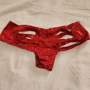IHeartRaves red sparkle micro cut out bottoma